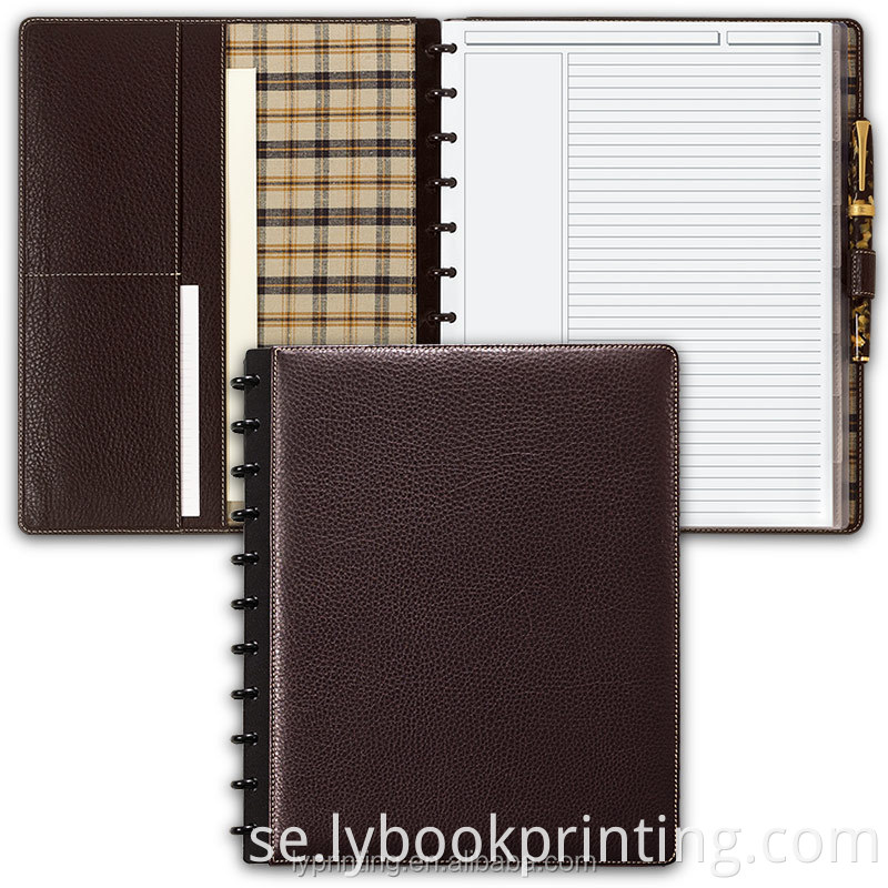 Högkvalitativ PU -läder Notebook Gift Notebook Leather Diary Book Printing